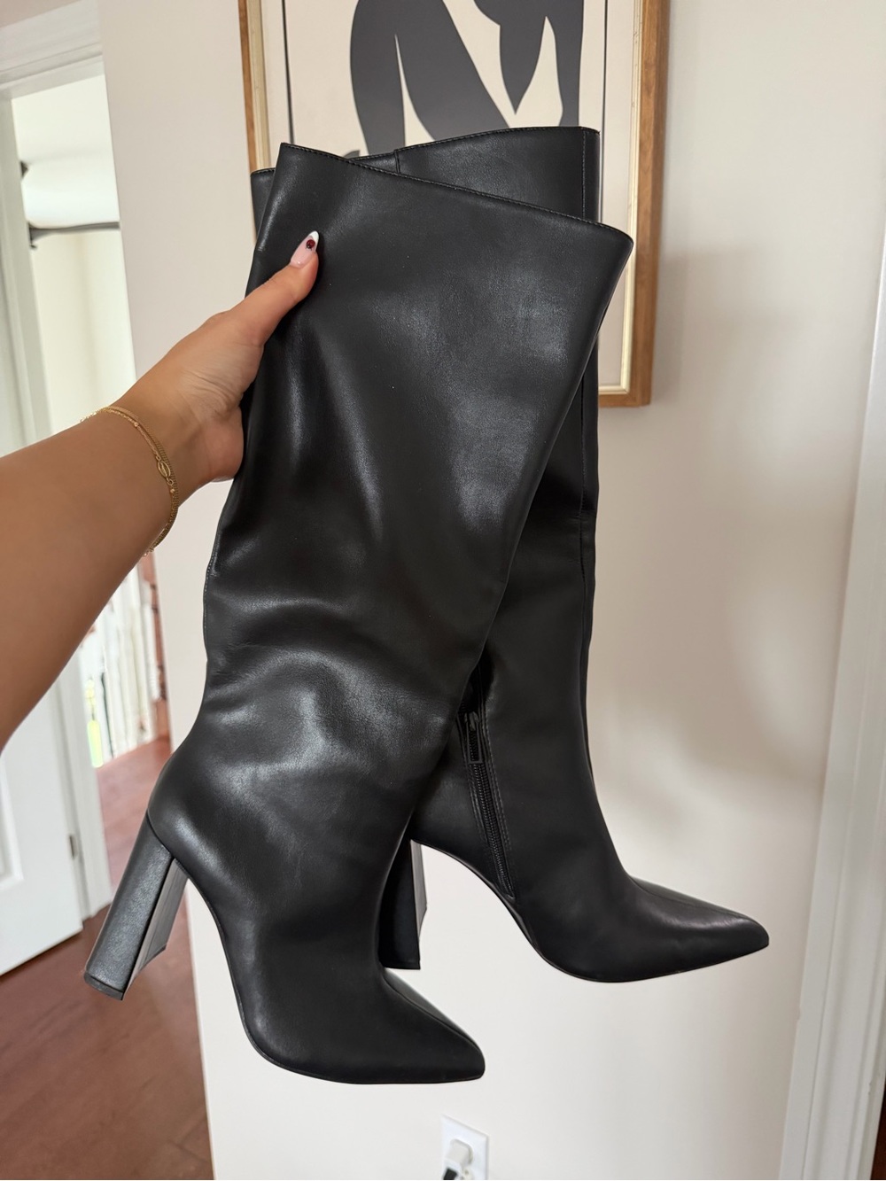 Zara Knee High Heeled Boots